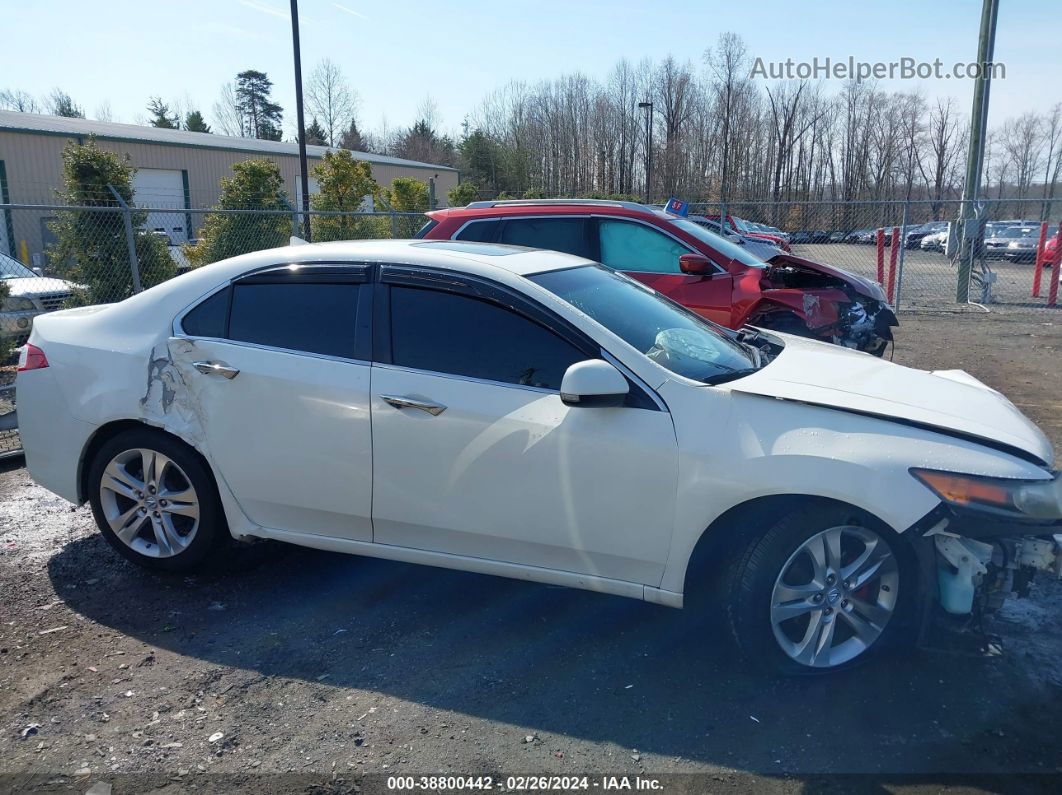 2010 Acura Tsx 3.5 White vin: JH4CU4F61AC003301