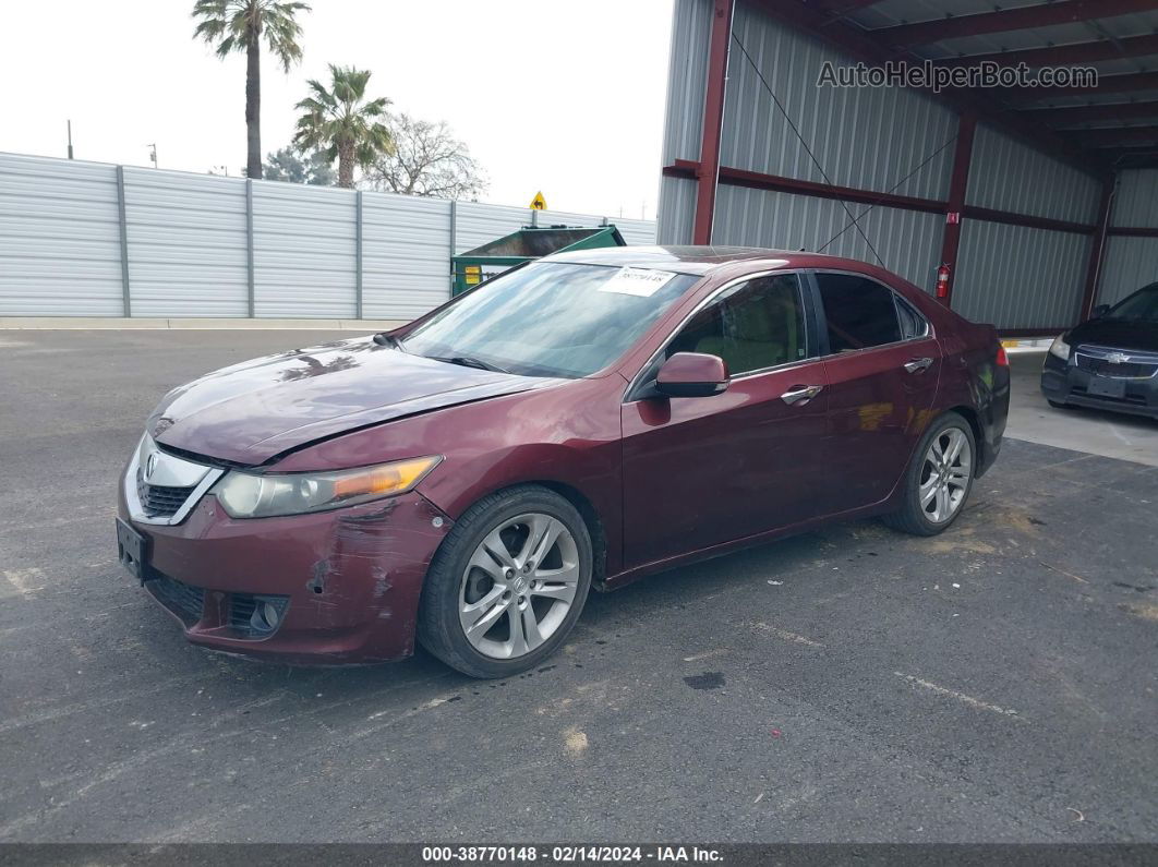 2010 Acura Tsx 3.5 Maroon vin: JH4CU4F69AC003031