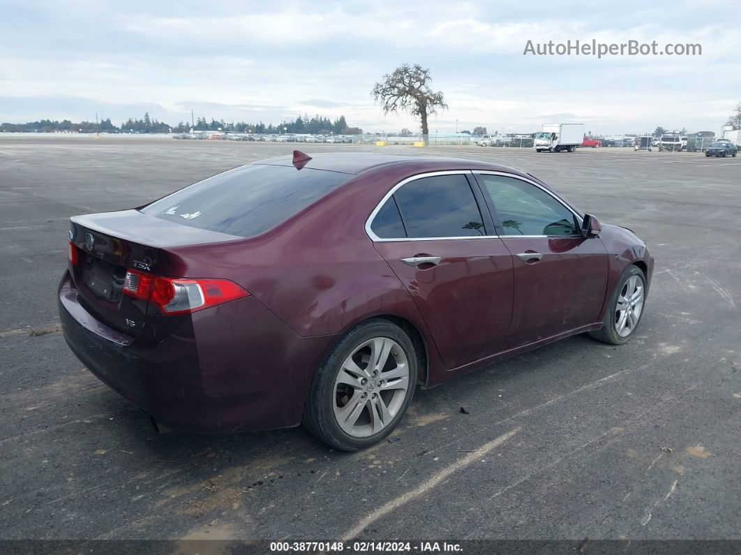 2010 Acura Tsx 3.5 Maroon vin: JH4CU4F69AC003031