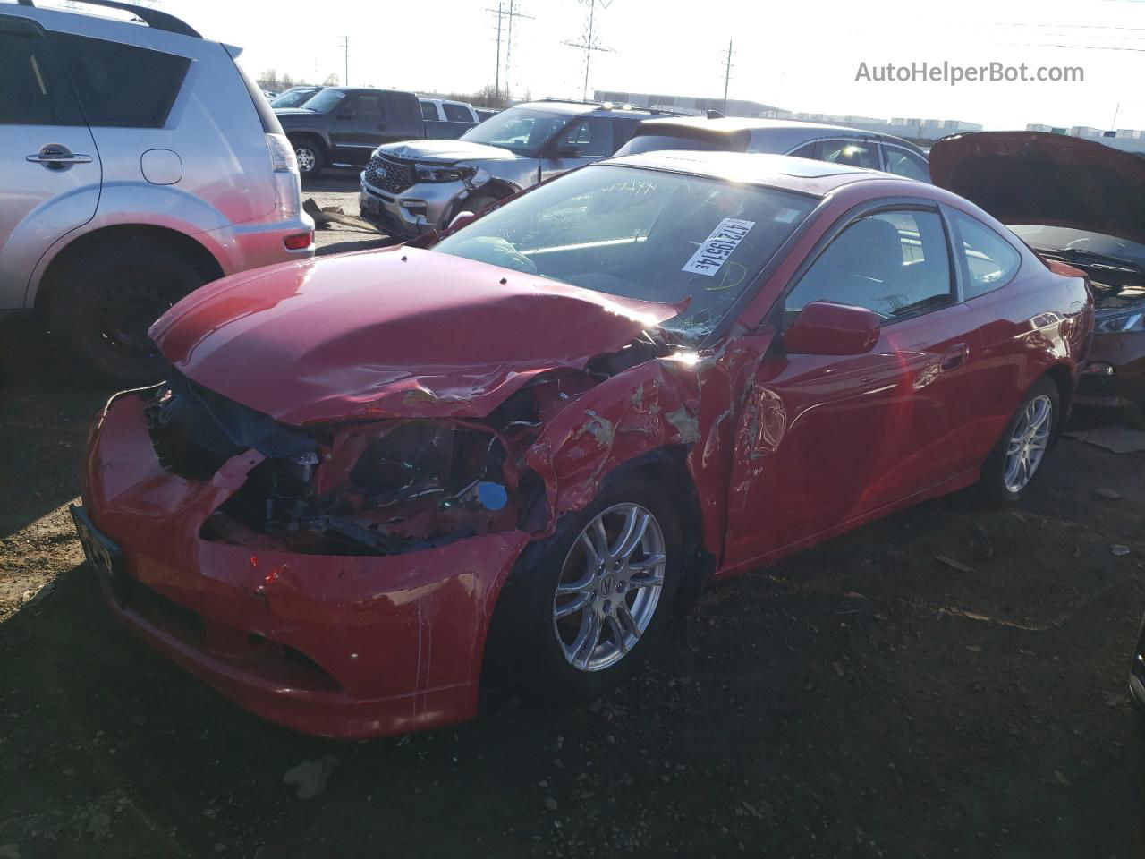 2006 Acura Rsx  Red vin: JH4DC538X6S015088