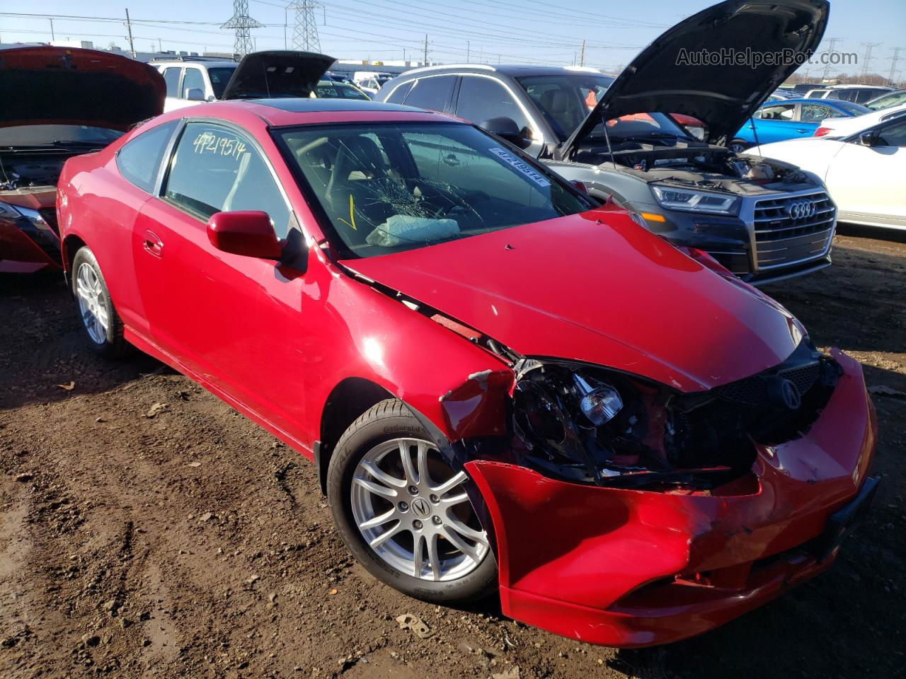 2006 Acura Rsx  Red vin: JH4DC538X6S015088