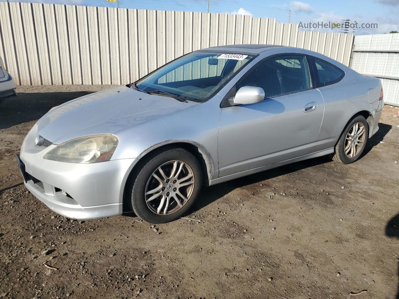 2006 Acura Rsx  Silver vin: JH4DC54826S014693