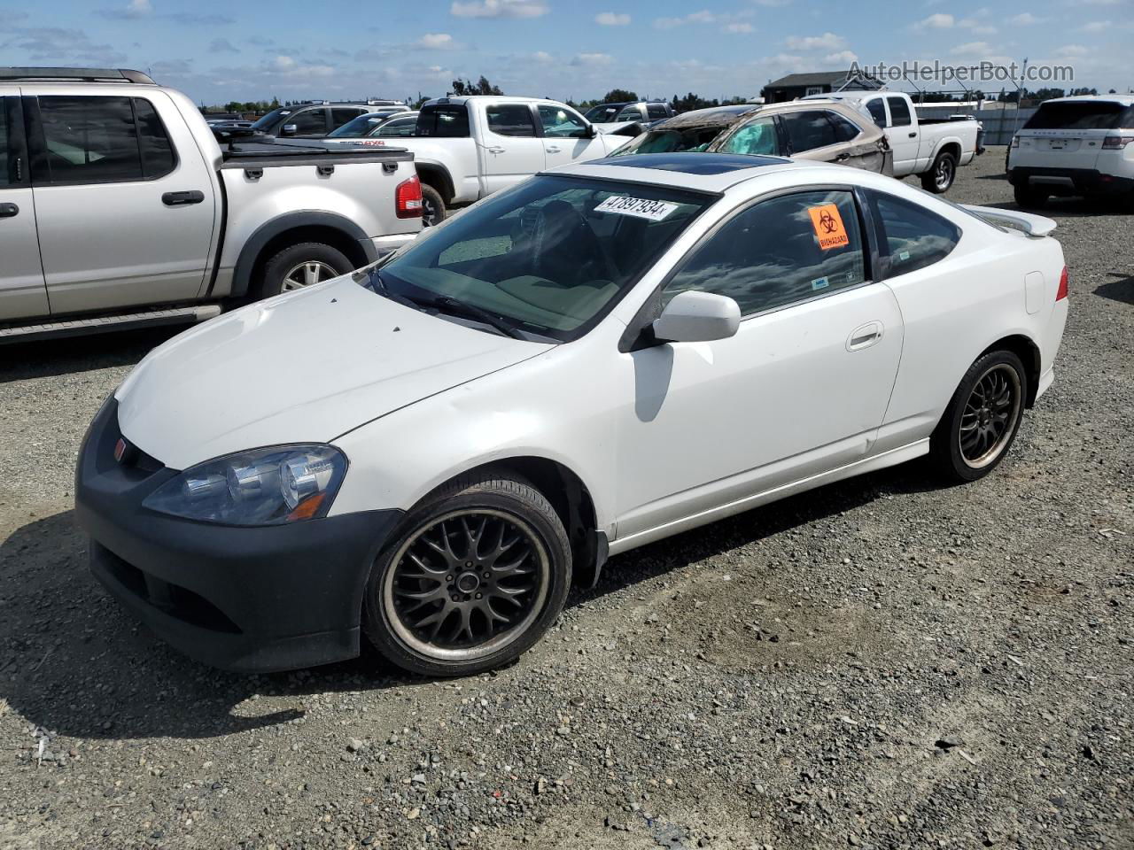 2006 Acura Rsx  White vin: JH4DC54886S001043