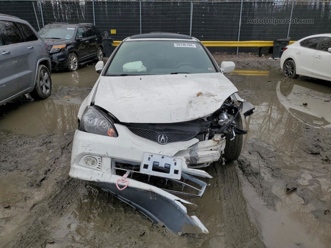 2006 Acura Rsx  White vin: JH4DC54896S007482