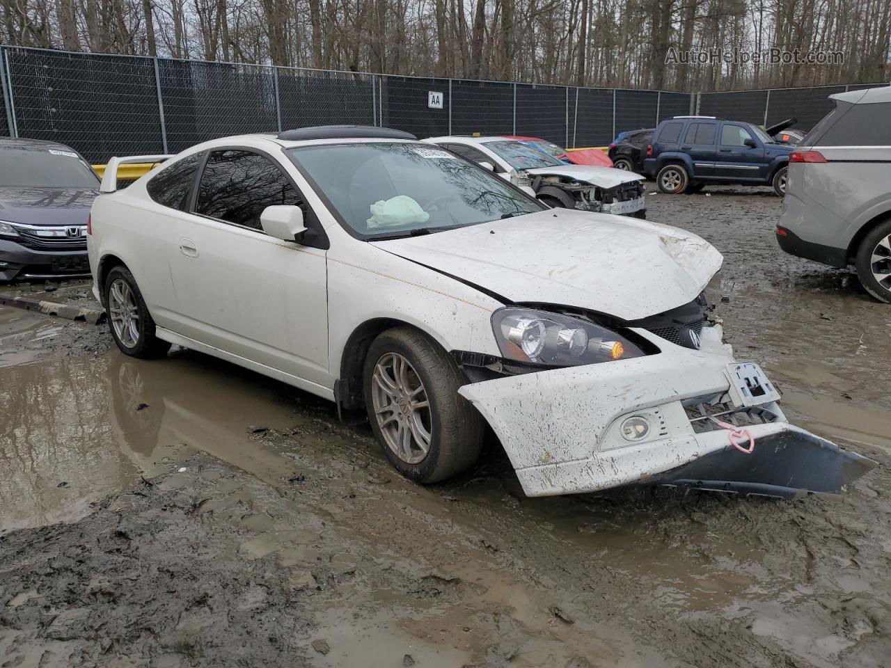 2006 Acura Rsx  White vin: JH4DC54896S007482