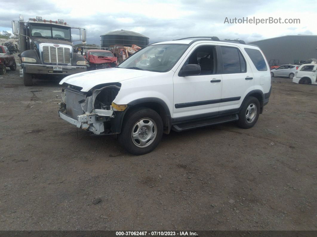 2004 Honda Cr-v Lx White vin: JHLRD68404C008001