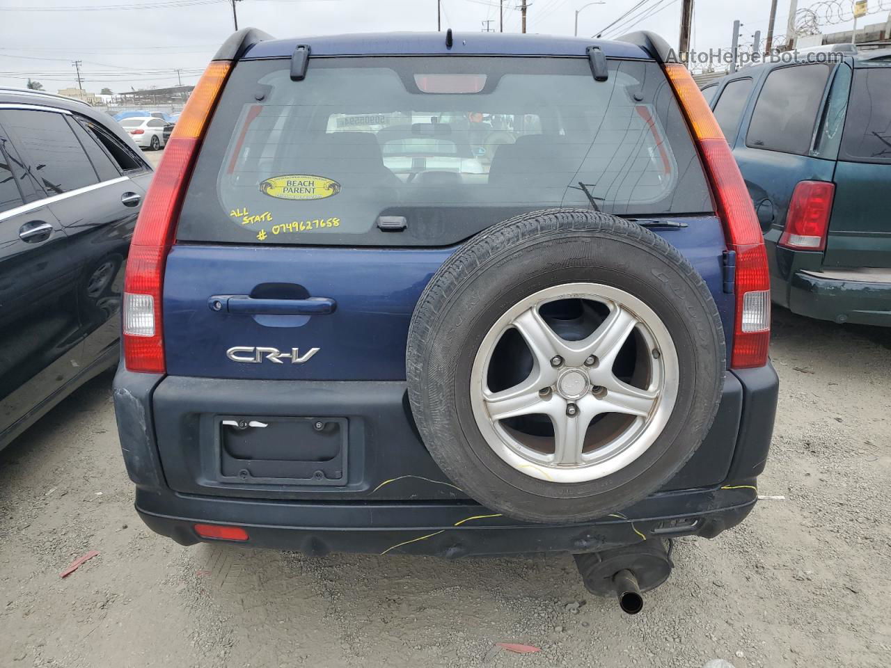 2004 Honda Cr-v Lx Blue vin: JHLRD68424C014432