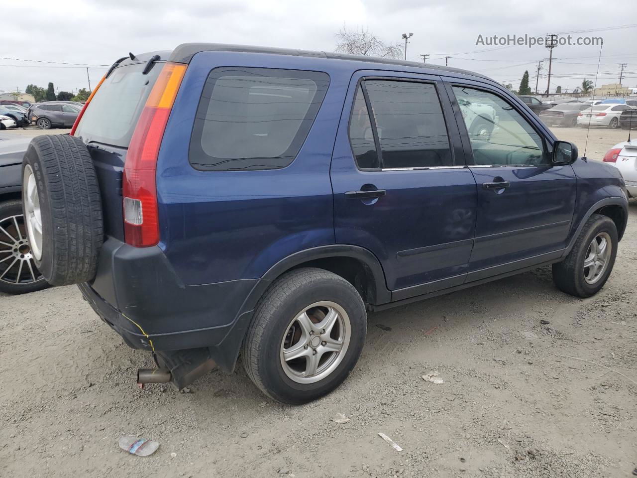 2004 Honda Cr-v Lx Blue vin: JHLRD68424C014432