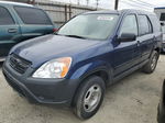 2004 Honda Cr-v Lx Blue vin: JHLRD68424C014432