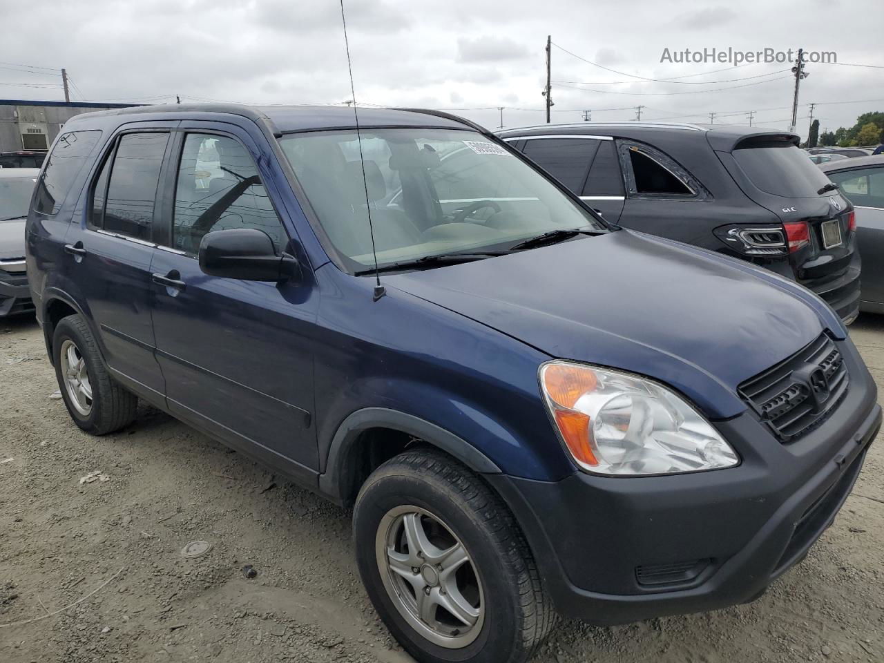 2004 Honda Cr-v Lx Blue vin: JHLRD68424C014432