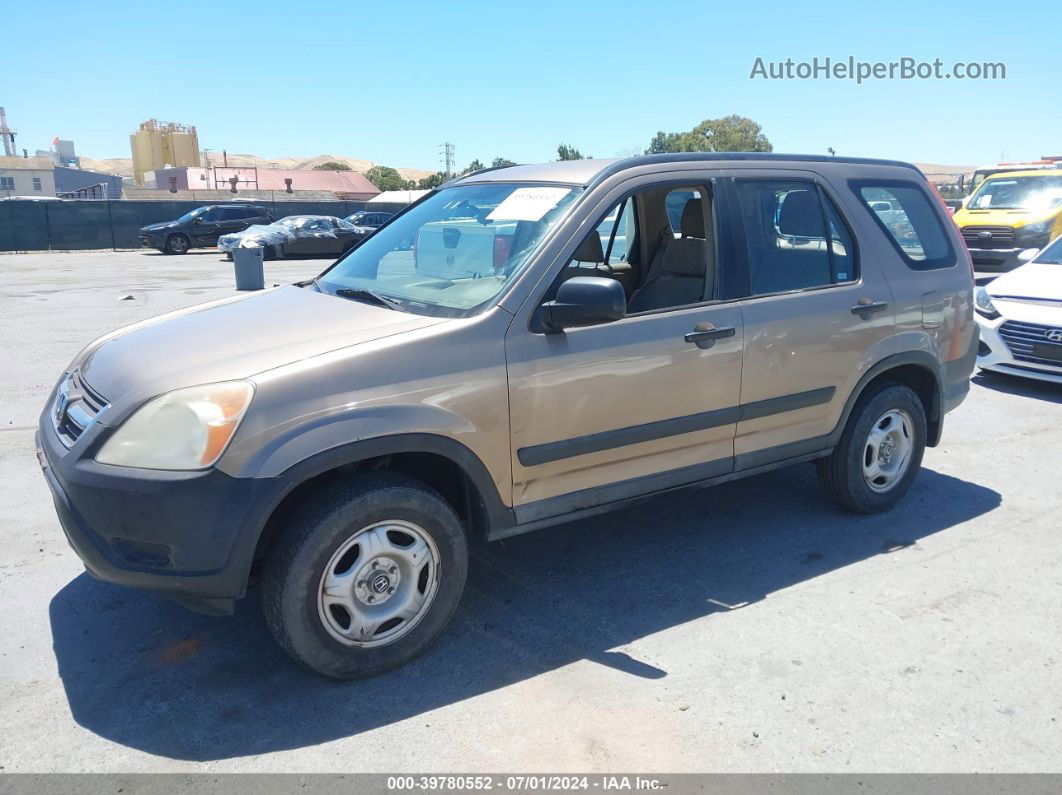 2004 Honda Cr-v Lx Brown vin: JHLRD68434C024306