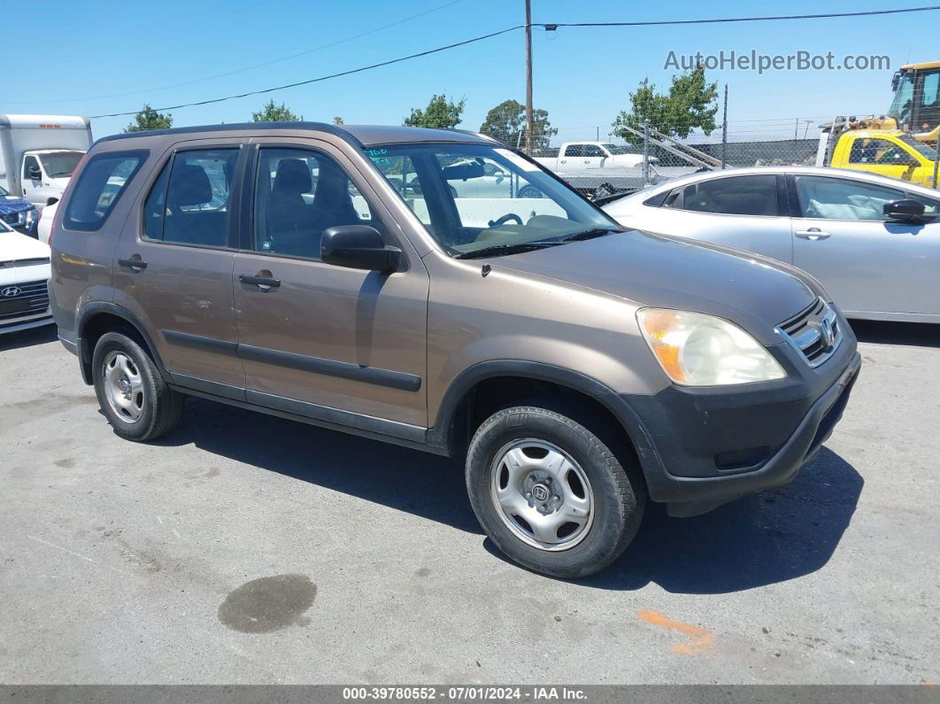 2004 Honda Cr-v Lx Brown vin: JHLRD68434C024306