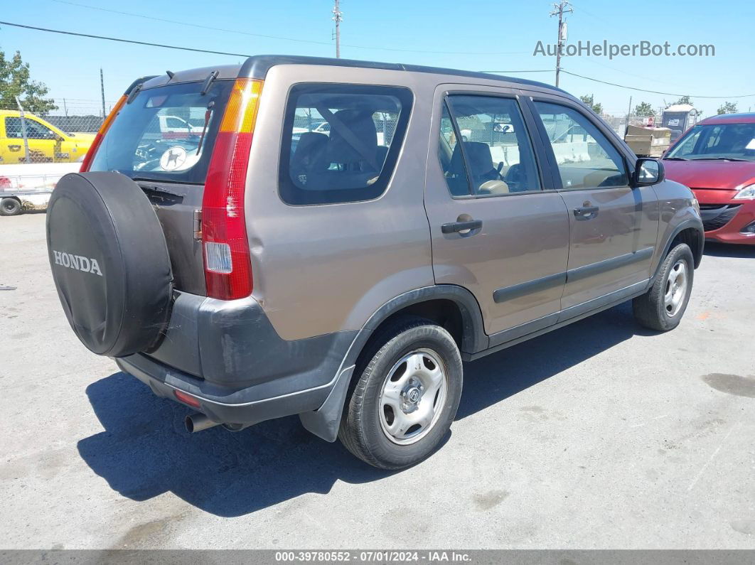 2004 Honda Cr-v Lx Brown vin: JHLRD68434C024306