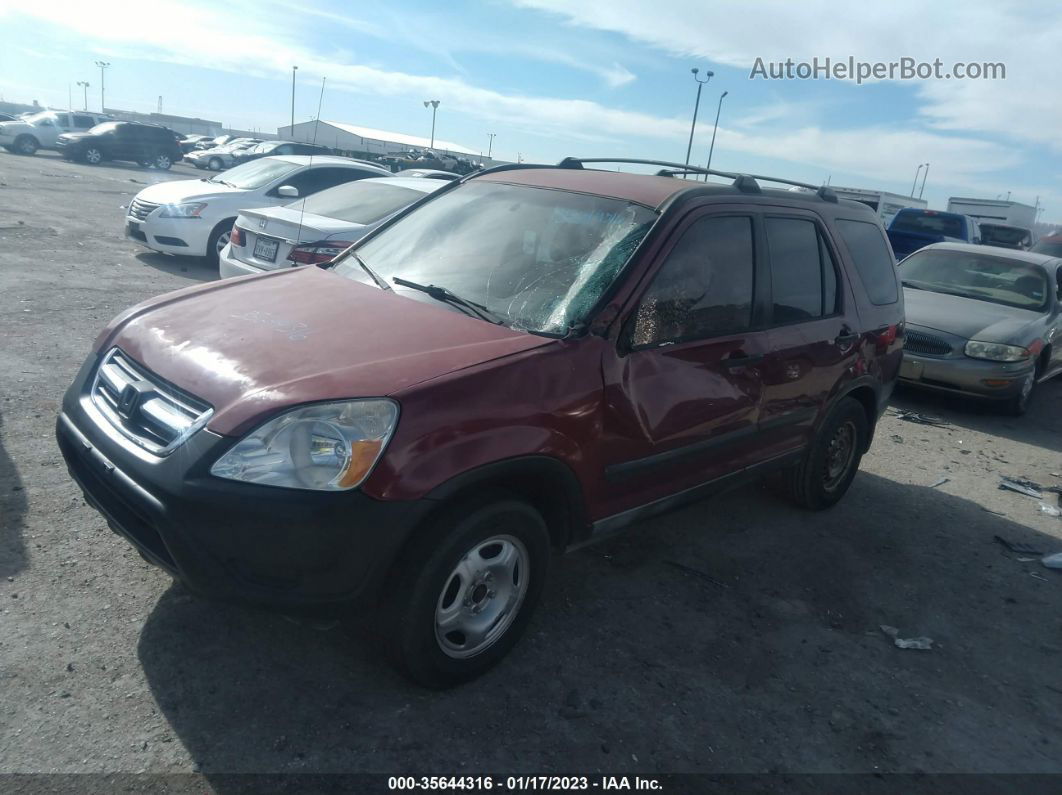 2004 Honda Cr-v Lx Red vin: JHLRD68454C003957