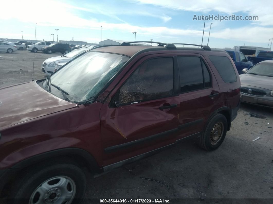 2004 Honda Cr-v Lx Red vin: JHLRD68454C003957