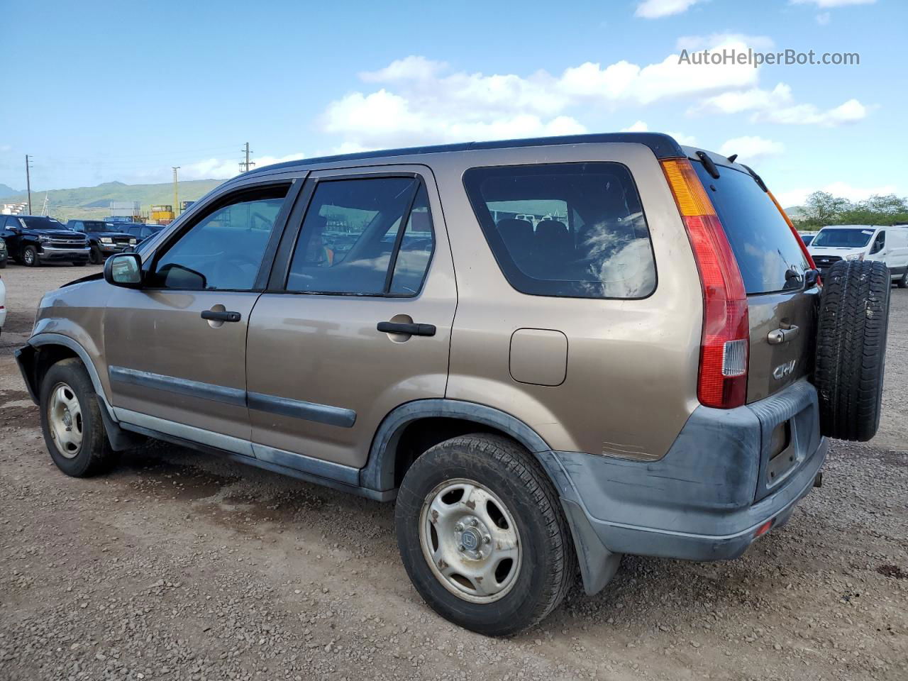 2004 Honda Cr-v Lx Tan vin: JHLRD68464C012859