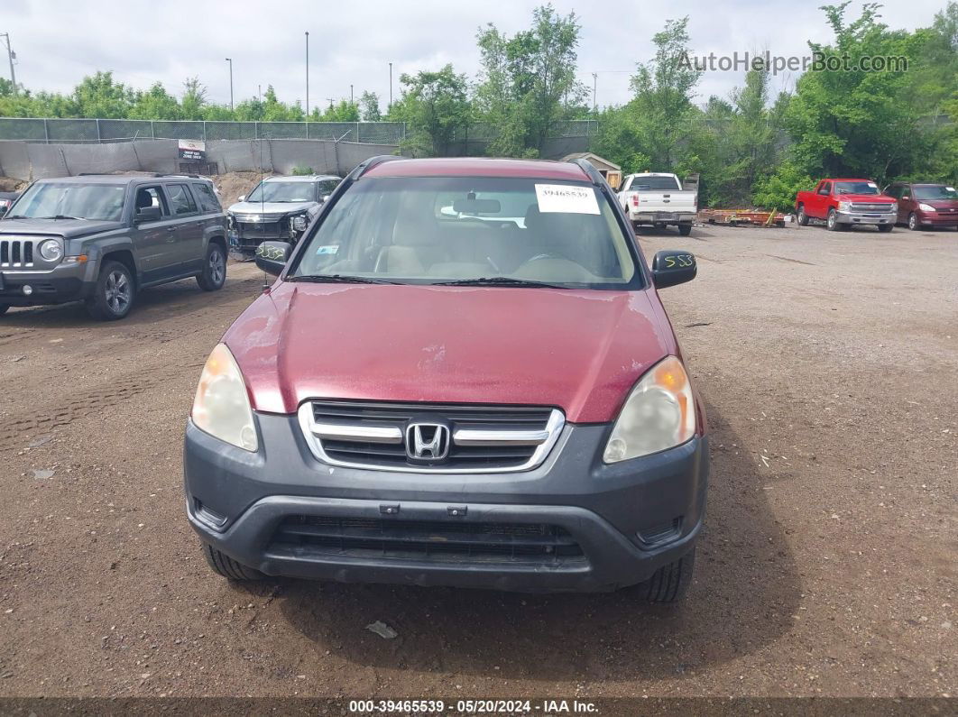 2004 Honda Cr-v Lx Maroon vin: JHLRD68464C017396