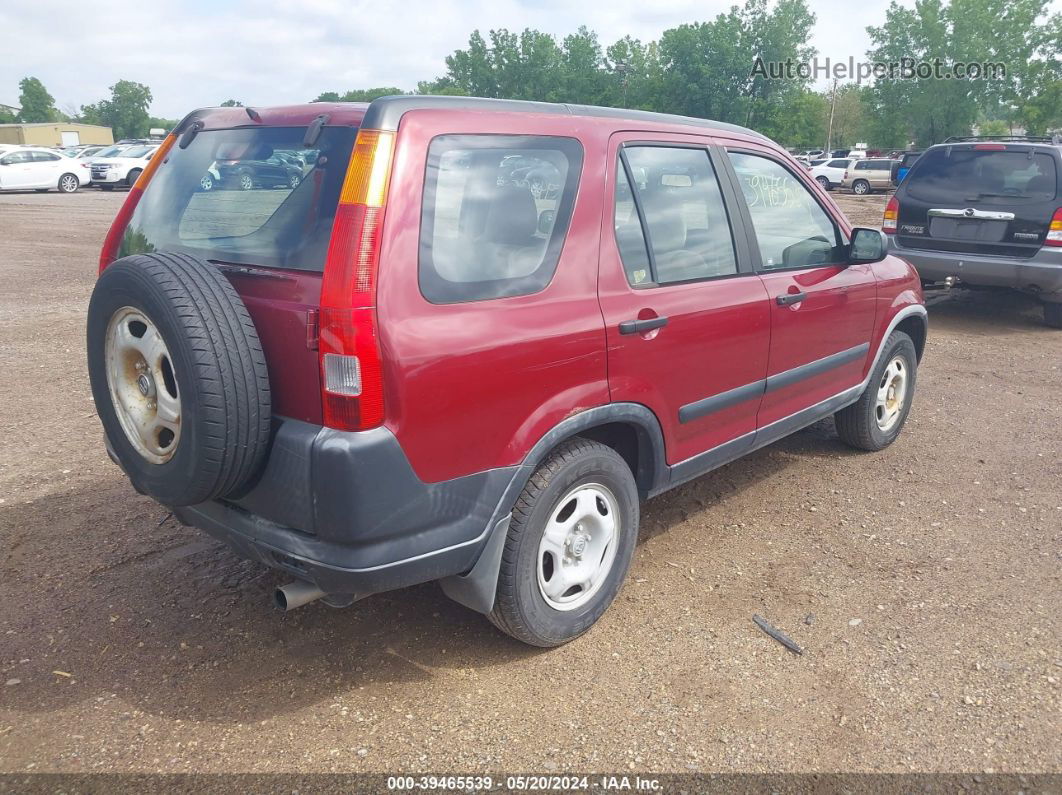 2004 Honda Cr-v Lx Темно-бордовый vin: JHLRD68464C017396