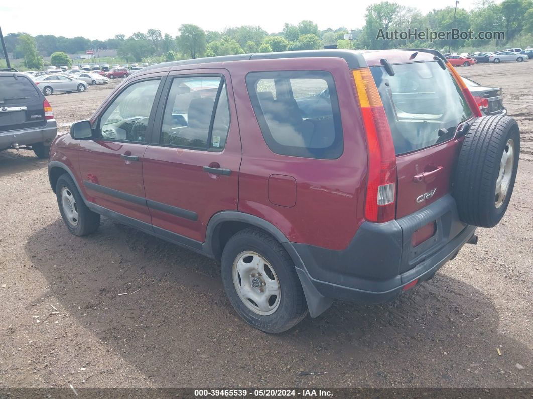 2004 Honda Cr-v Lx Maroon vin: JHLRD68464C017396