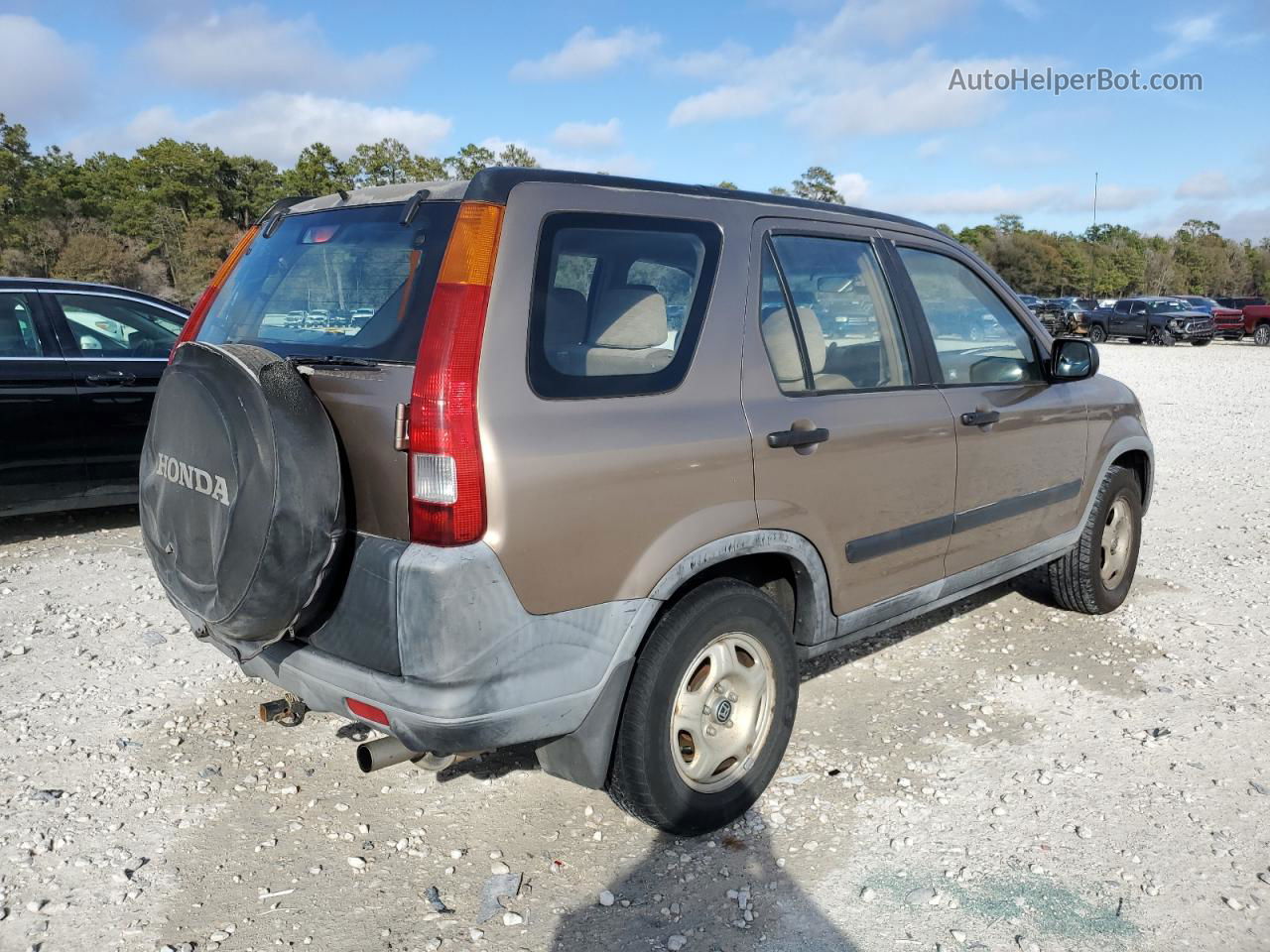 2004 Honda Cr-v Lx Tan vin: JHLRD68464C021934