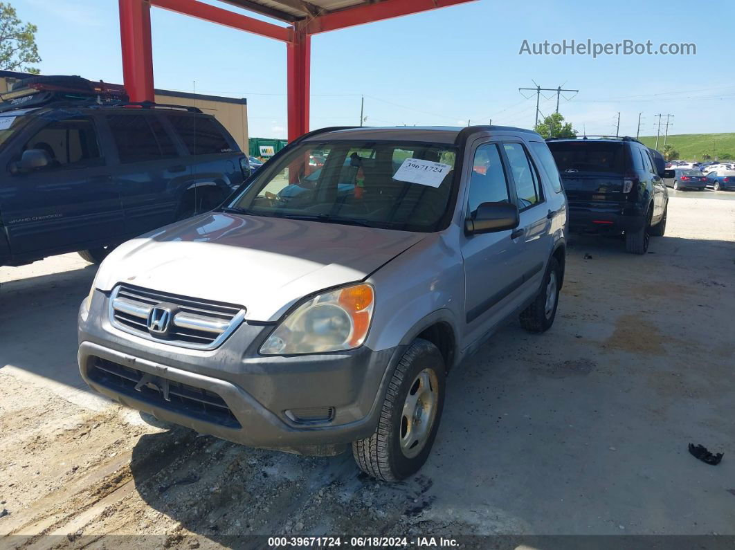 2004 Honda Cr-v Lx Silver vin: JHLRD68474C015799