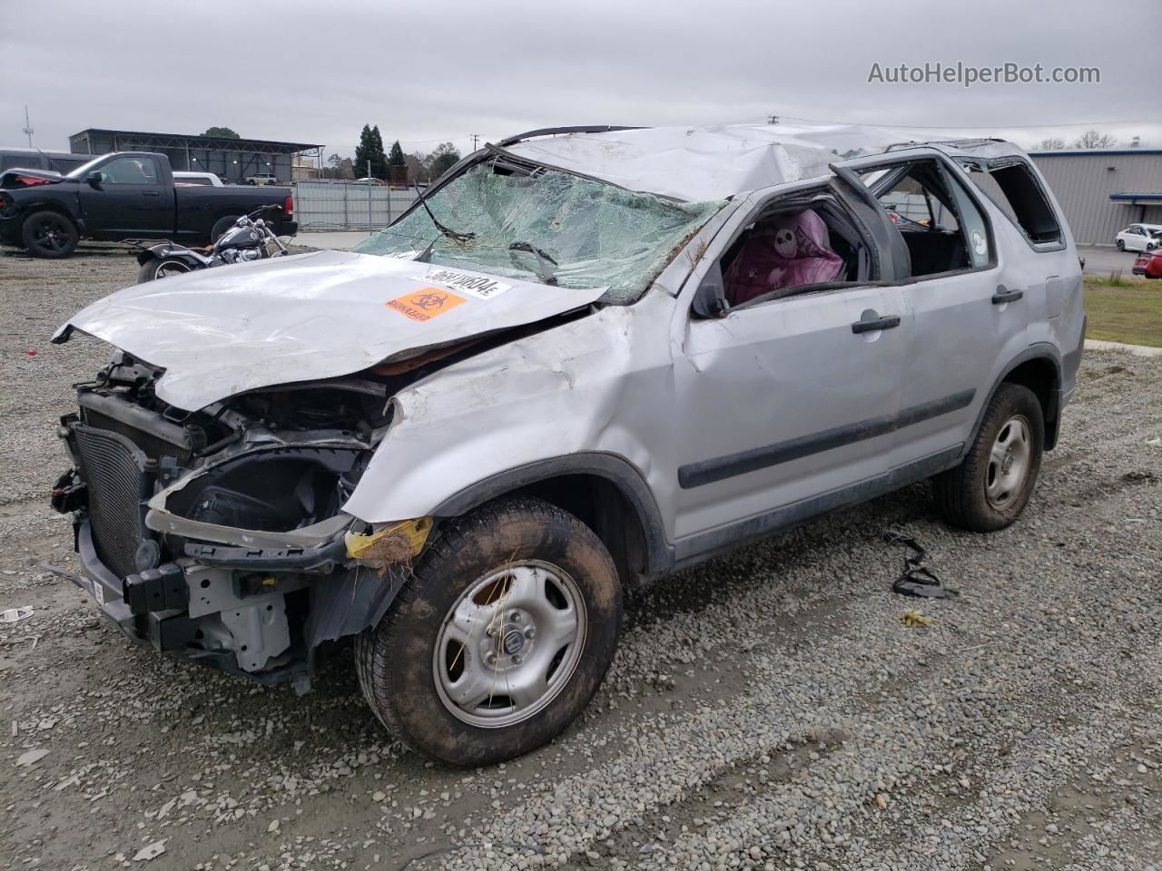 2004 Honda Cr-v Lx Silver vin: JHLRD684X4C005820