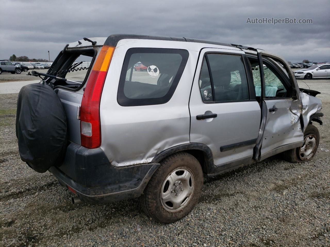 2004 Honda Cr-v Lx Silver vin: JHLRD684X4C005820