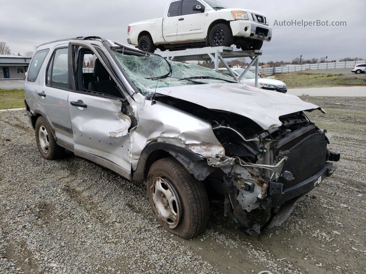 2004 Honda Cr-v Lx Silver vin: JHLRD684X4C005820