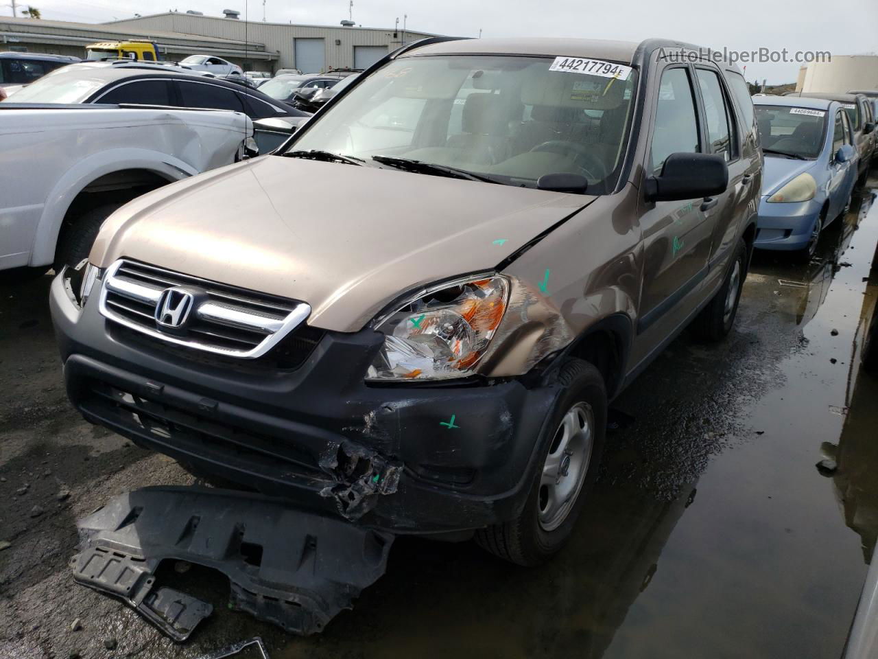 2004 Honda Cr-v Lx Коричневый vin: JHLRD684X4C012413