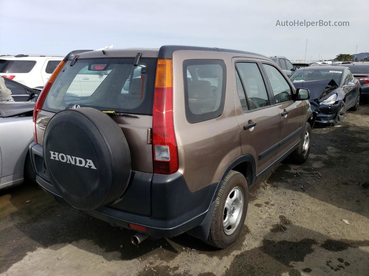 2004 Honda Cr-v Lx Brown vin: JHLRD684X4C012413