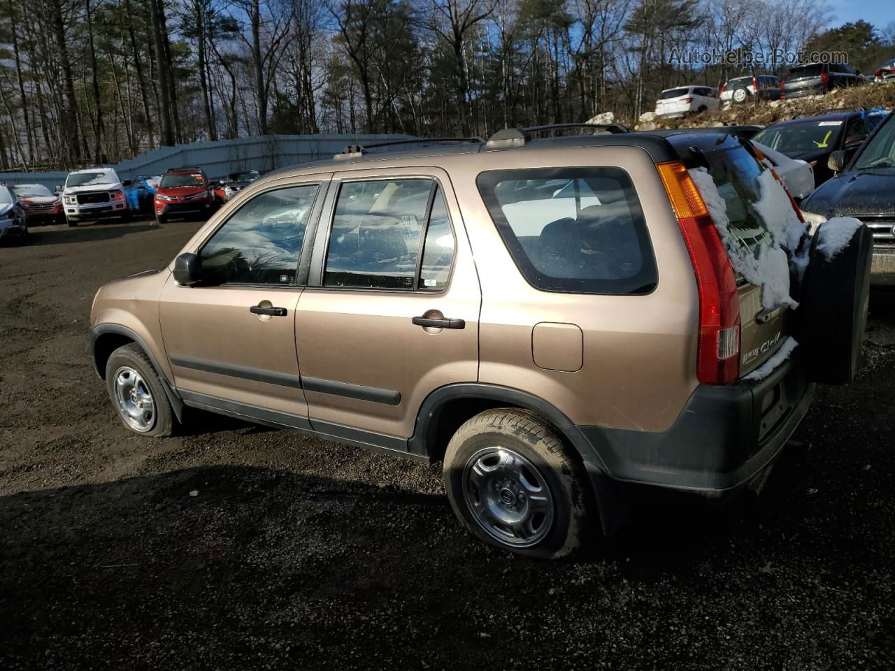 2004 Honda Cr-v Lx Brown vin: JHLRD77574C045630