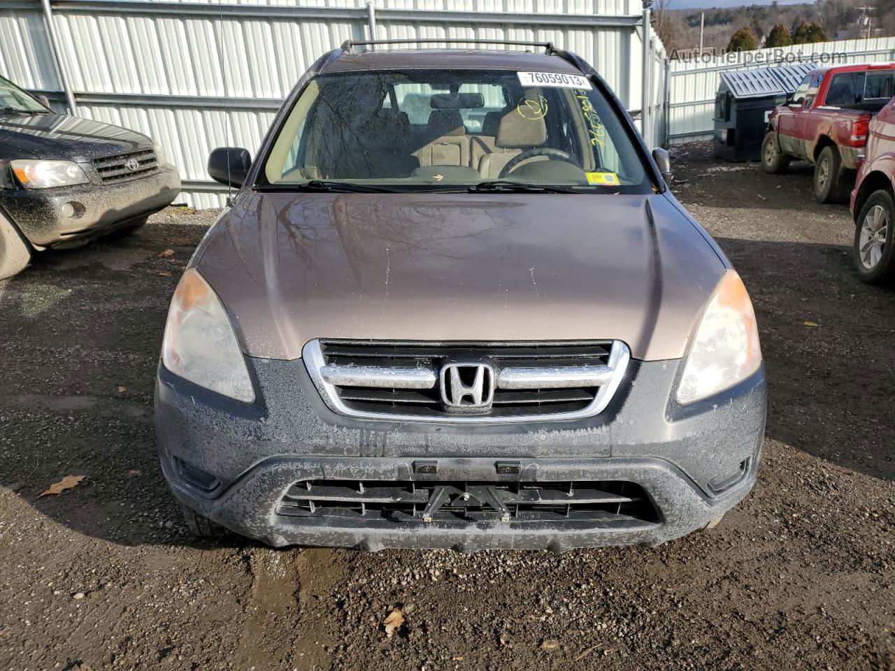 2004 Honda Cr-v Lx Brown vin: JHLRD77574C045630