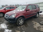 2004 Honda Cr-v Ex Burgundy vin: JHLRD77864C015318