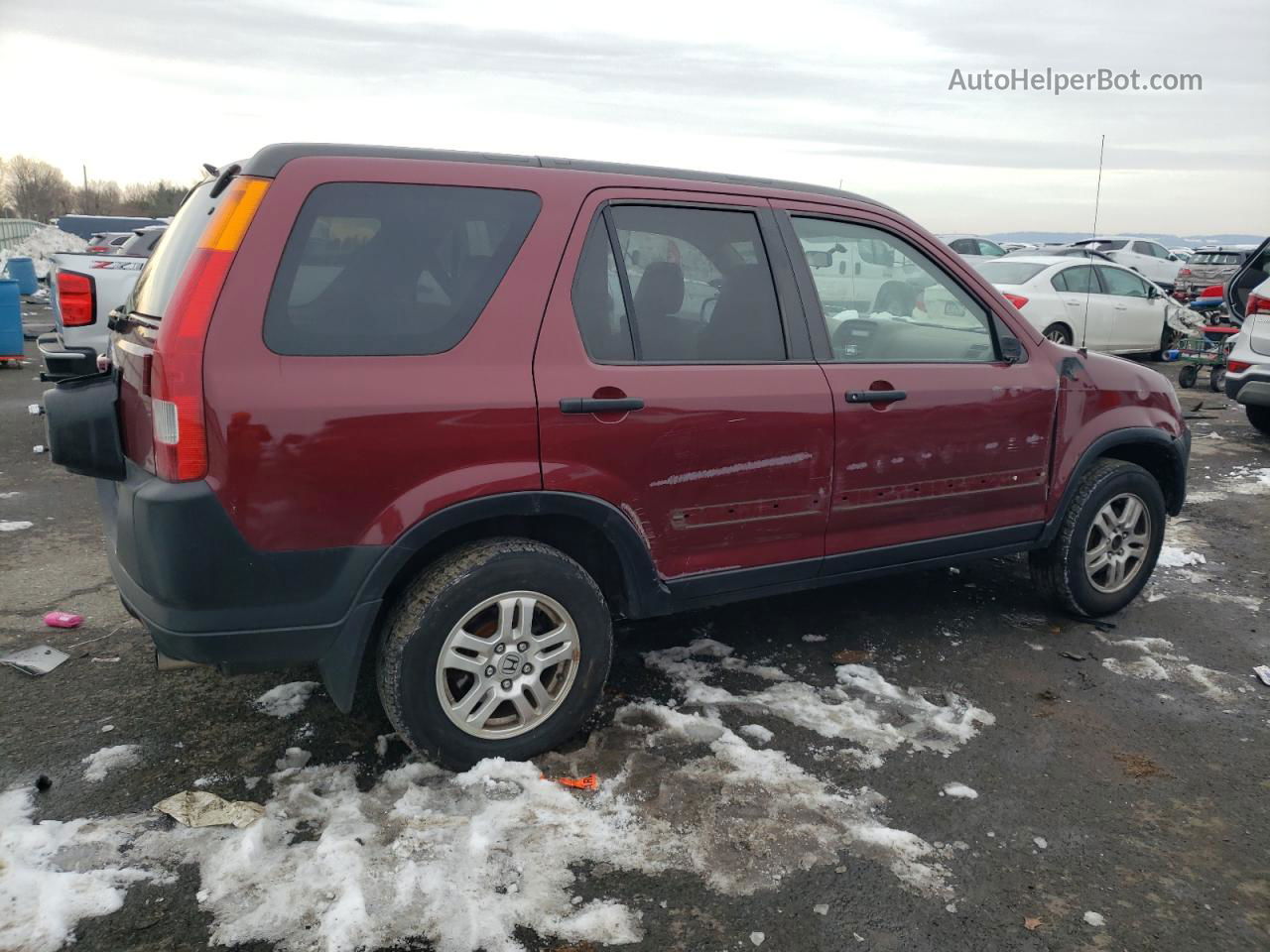 2004 Honda Cr-v Ex Burgundy vin: JHLRD77864C015318