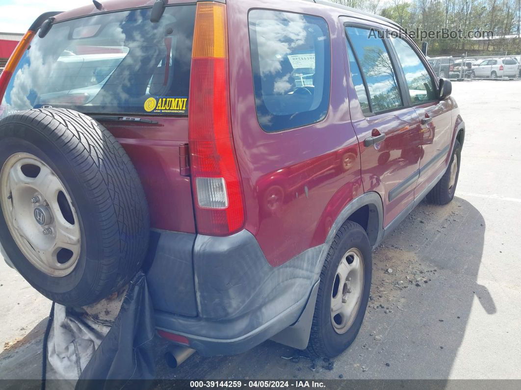 2004 Honda Cr-v Lx Red vin: JHLRD78404C029744