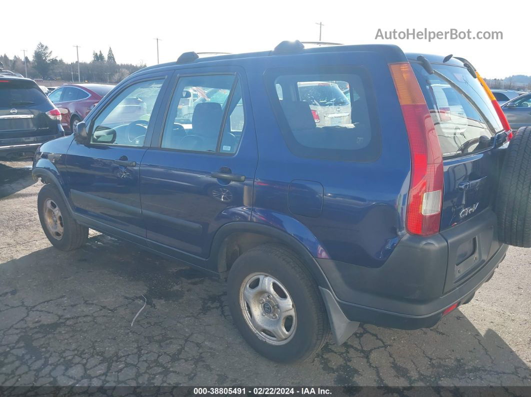 2004 Honda Cr-v Lx Blue vin: JHLRD78424C026151