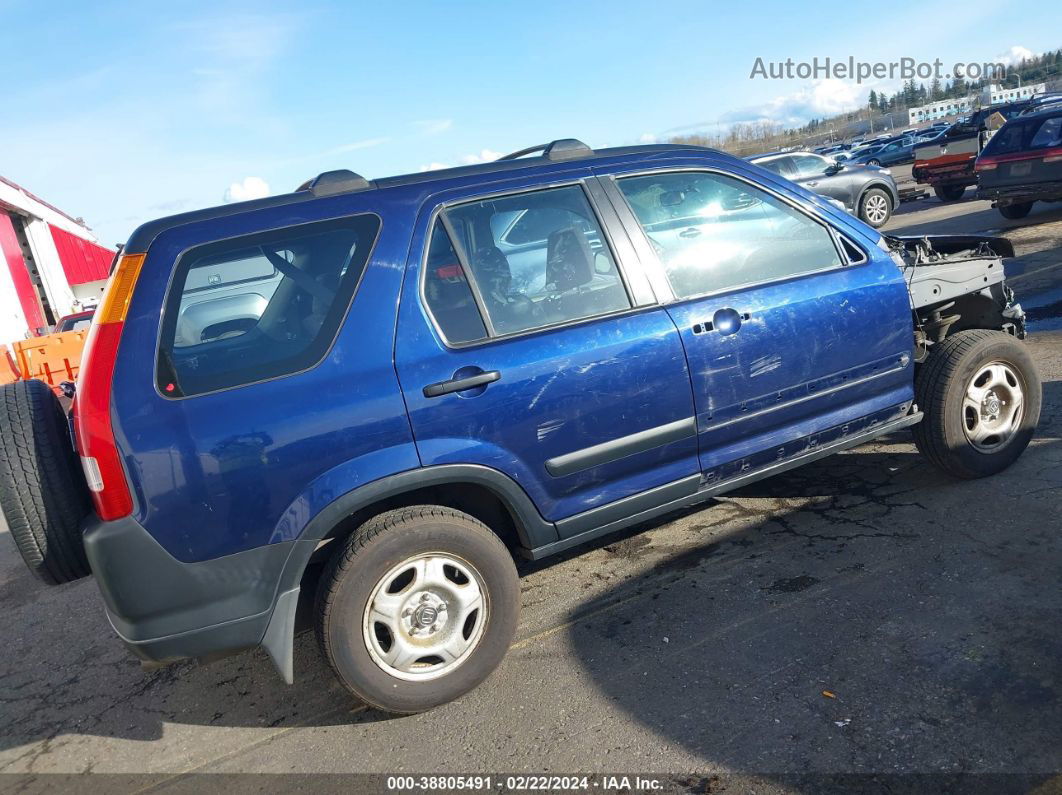 2004 Honda Cr-v Lx Blue vin: JHLRD78424C026151