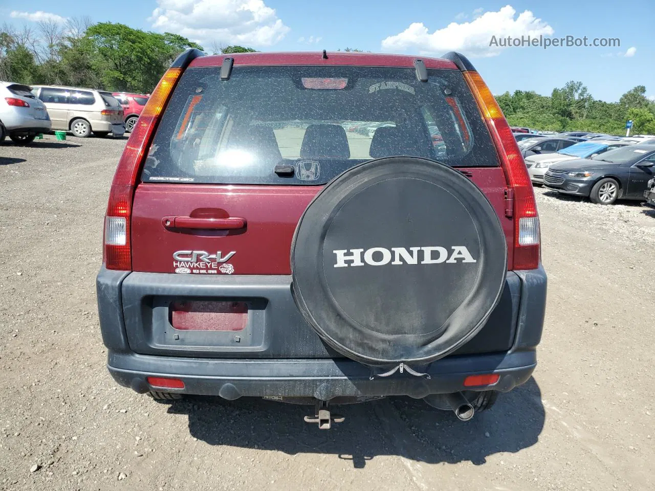 2004 Honda Cr-v Lx Red vin: JHLRD78434C023985