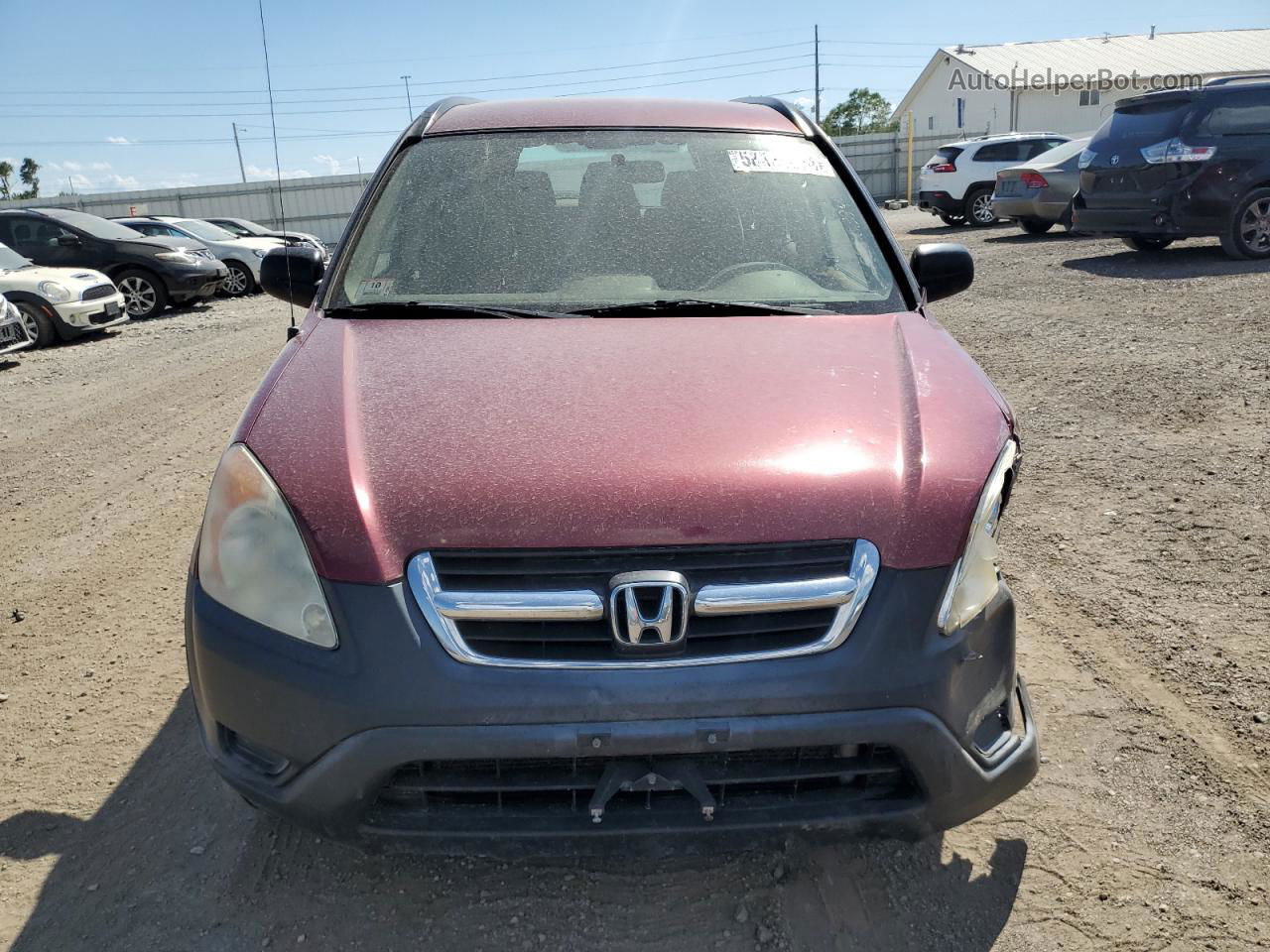 2004 Honda Cr-v Lx Red vin: JHLRD78434C023985