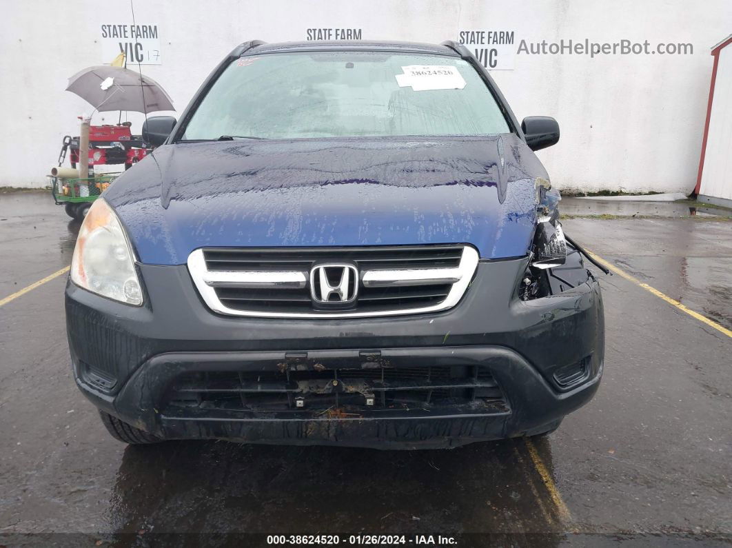 2004 Honda Cr-v Lx Blue vin: JHLRD78434C039619