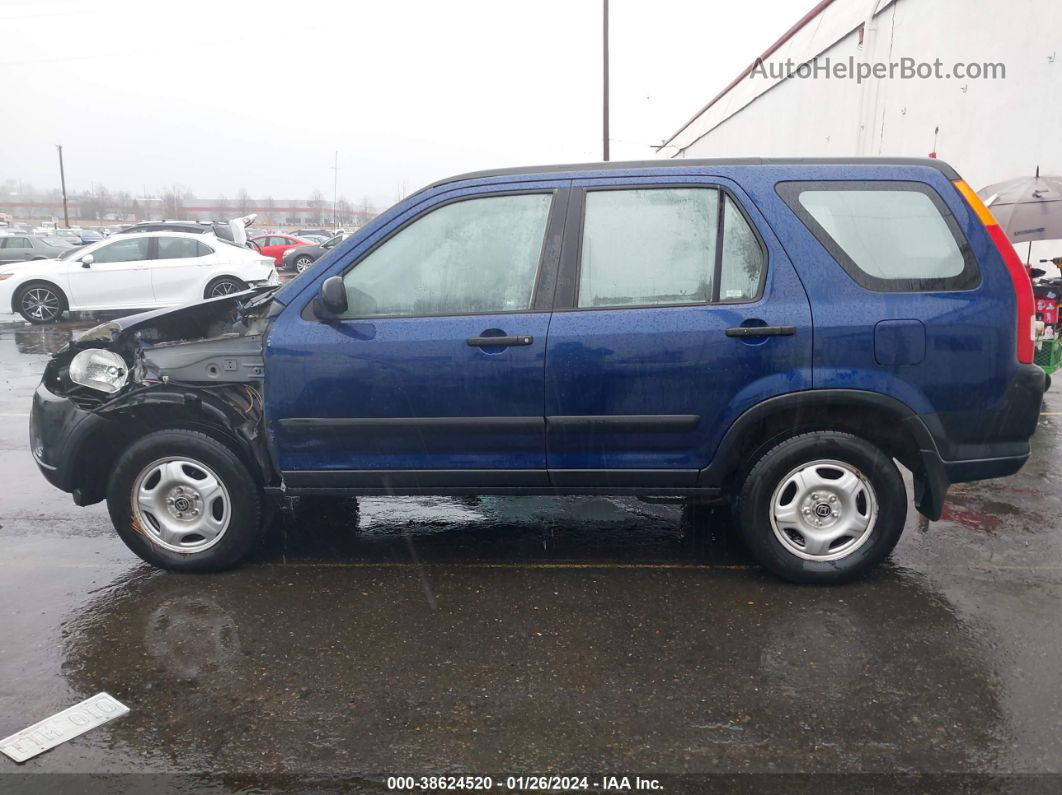 2004 Honda Cr-v Lx Blue vin: JHLRD78434C039619