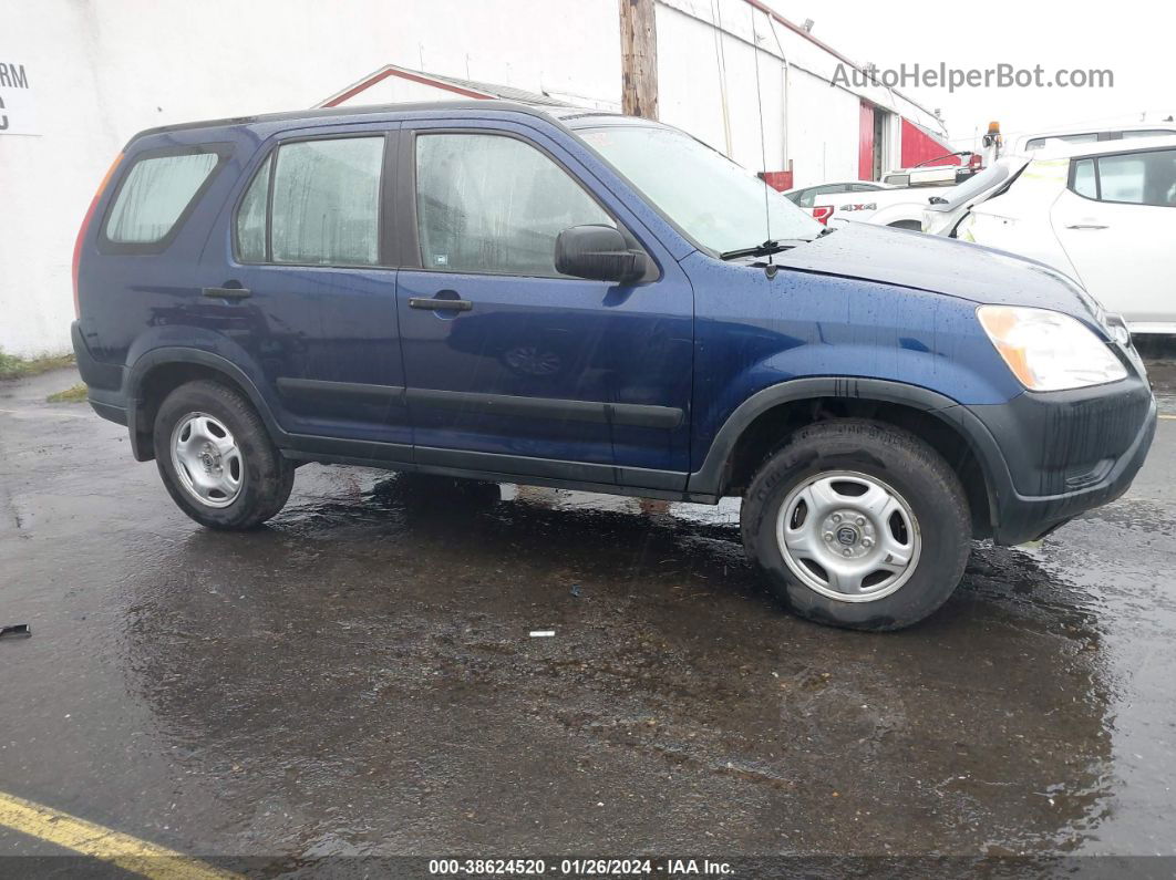 2004 Honda Cr-v Lx Blue vin: JHLRD78434C039619