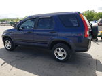 2004 Honda Cr-v Lx Blue vin: JHLRD78434C054976