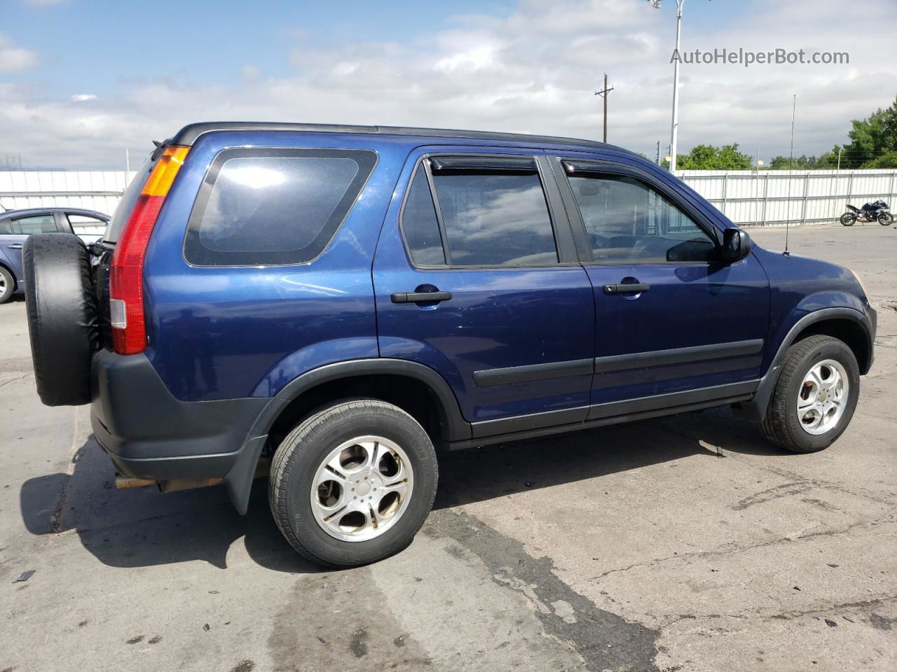 2004 Honda Cr-v Lx Blue vin: JHLRD78434C054976