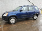 2004 Honda Cr-v Lx Blue vin: JHLRD78494C029869