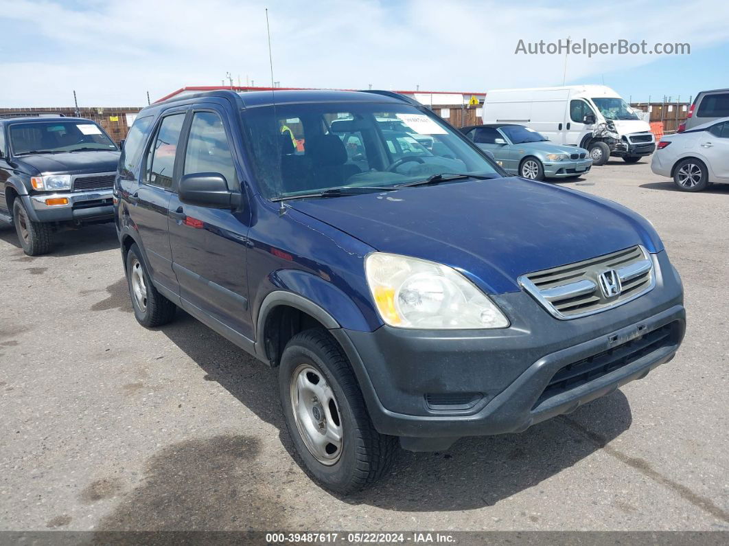 2004 Honda Cr-v Lx Blue vin: JHLRD78504C039909