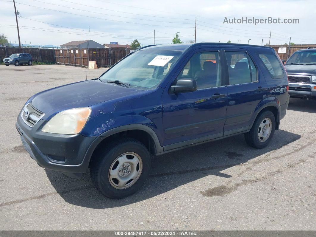 2004 Honda Cr-v Lx Blue vin: JHLRD78504C039909