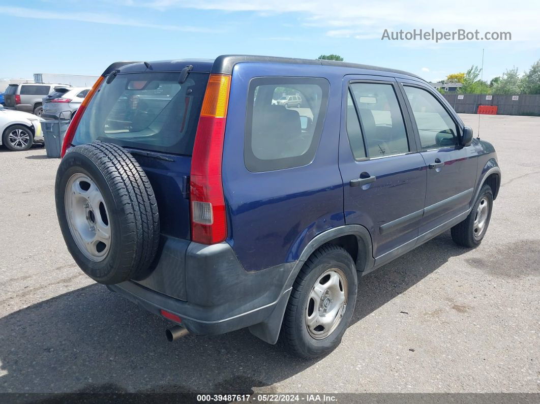 2004 Honda Cr-v Lx Blue vin: JHLRD78504C039909