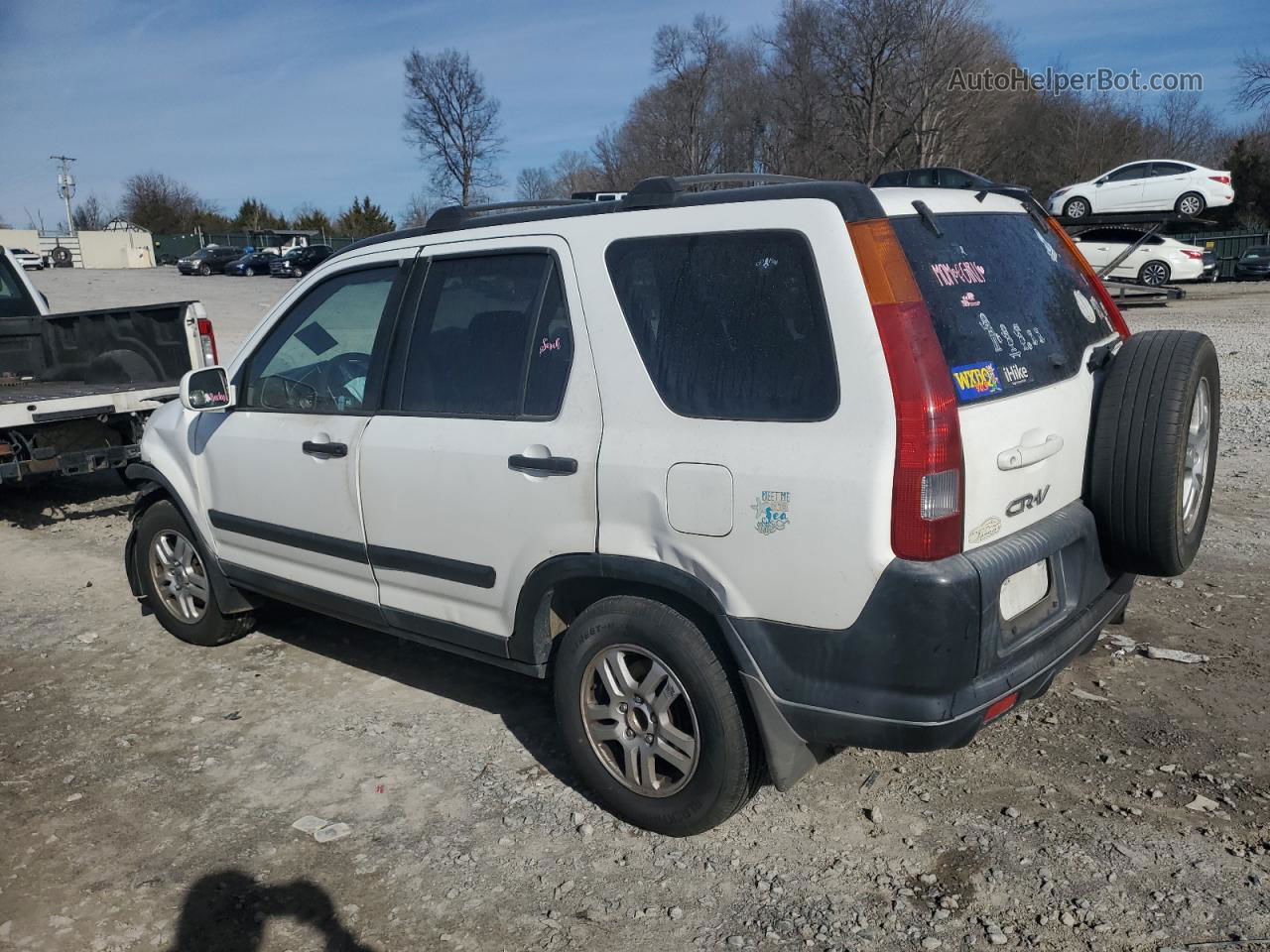 2004 Honda Cr-v Ex White vin: JHLRD78804C026877