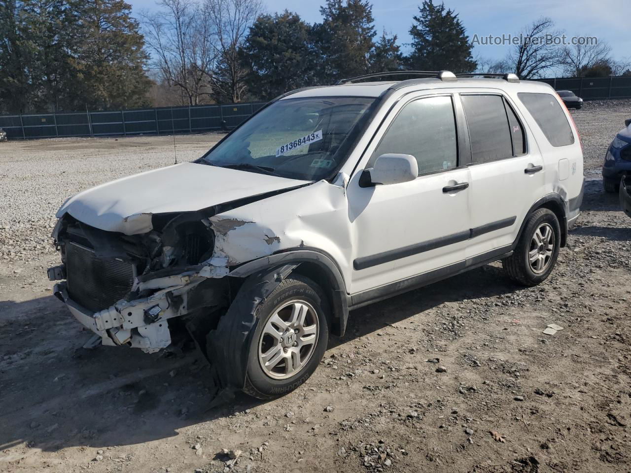 2004 Honda Cr-v Ex White vin: JHLRD78804C026877